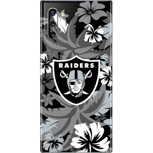 NFL Las Vegas Raiders Tropical Print Galaxy Note 10 Skin